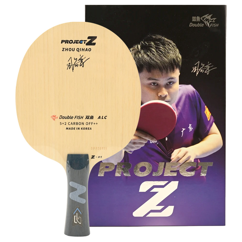 Table Tennis Zhou Qihao - ダブルフィッシュ プロジェクトZ 卓球ラケット プロフェッショナル 5枚合板 2枚外側ALC