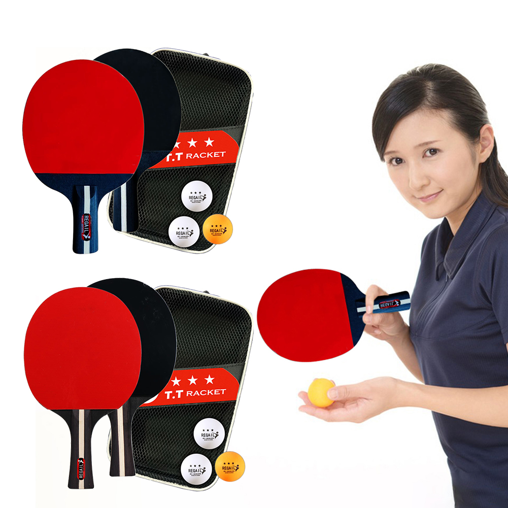 Table Tennis Ace - 卓球ラケット,バッグ付き,ピンポンラケット,2ラケット,3ボール,プロ2プレーヤー,完璧な遊び