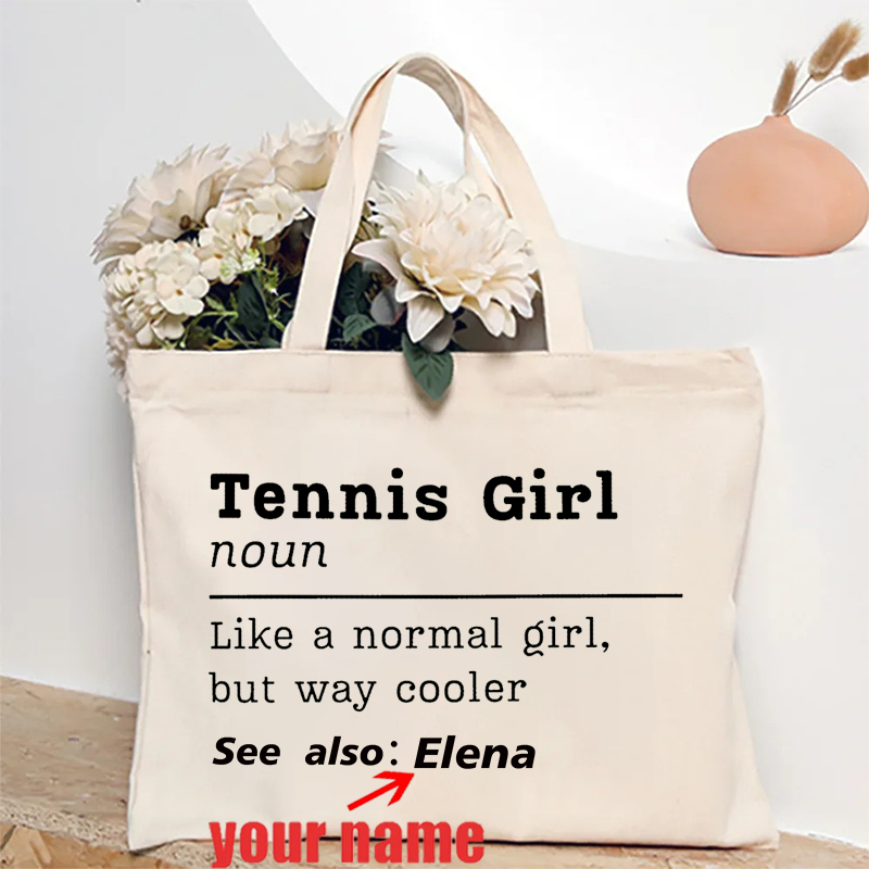 Table Tennis Name - カスタムパーソナライズされた名前テニスキャンバストートバッグテニスチームコーチギフト卓球収納袋ピンポン愛好家のギフトハンドバッグ