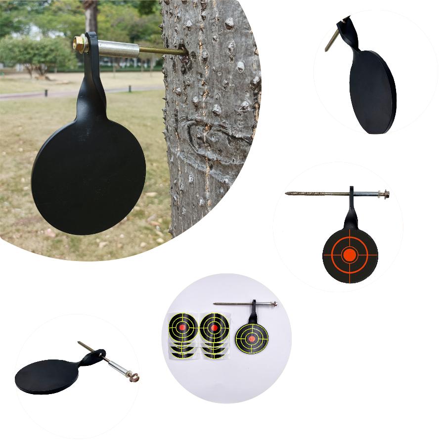 Practice Target Board - 厚さ8cmのスリングショット練習用ターゲット、小口径射撃練習用木に挿入可能なターゲットボード 材質：炭素鋼