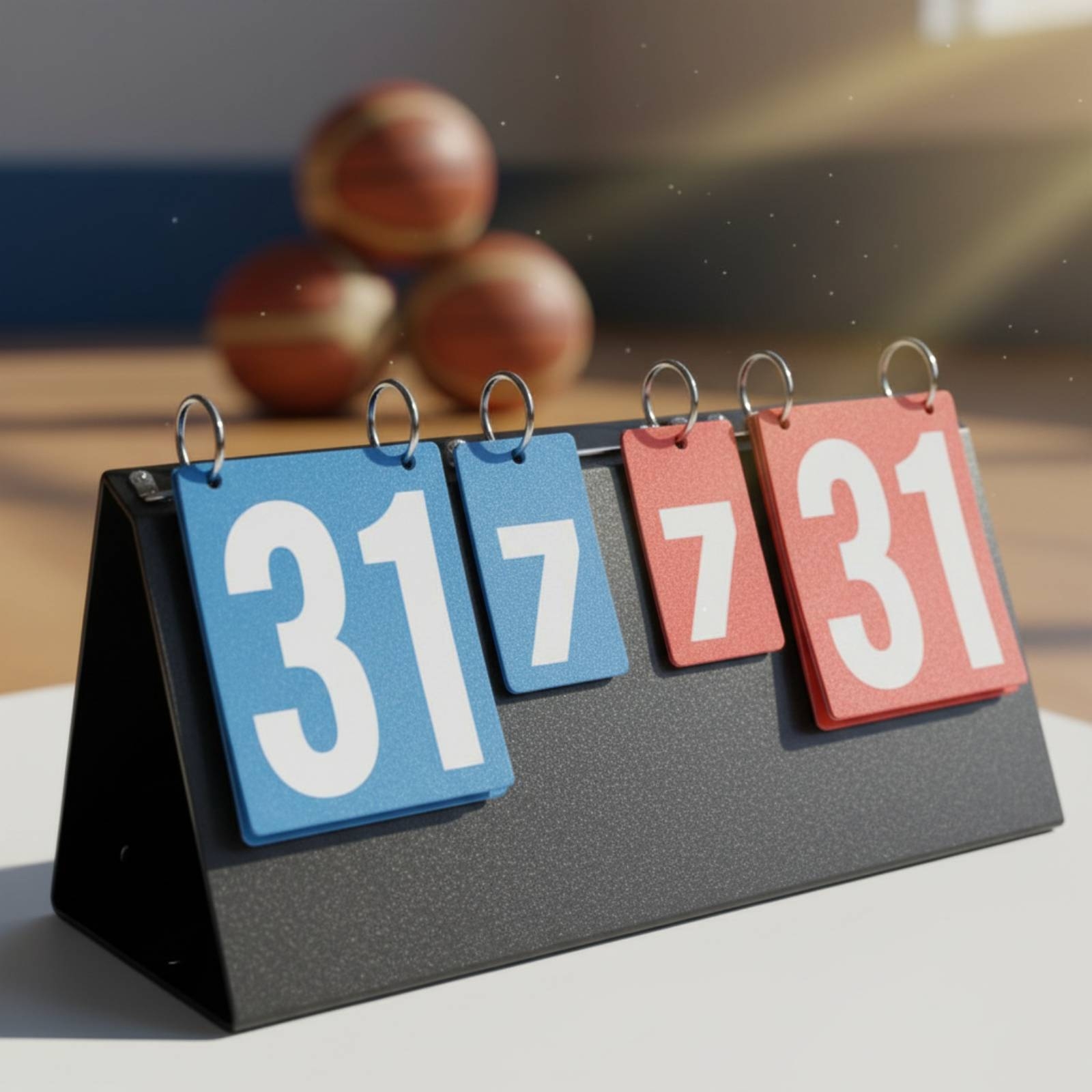 Table Tennis Scoring - ポータブルフリップスコアボード マルチスポーツフリップスコアボード 卓球スコアボード 読みやすいゲームカウンター 両面数字