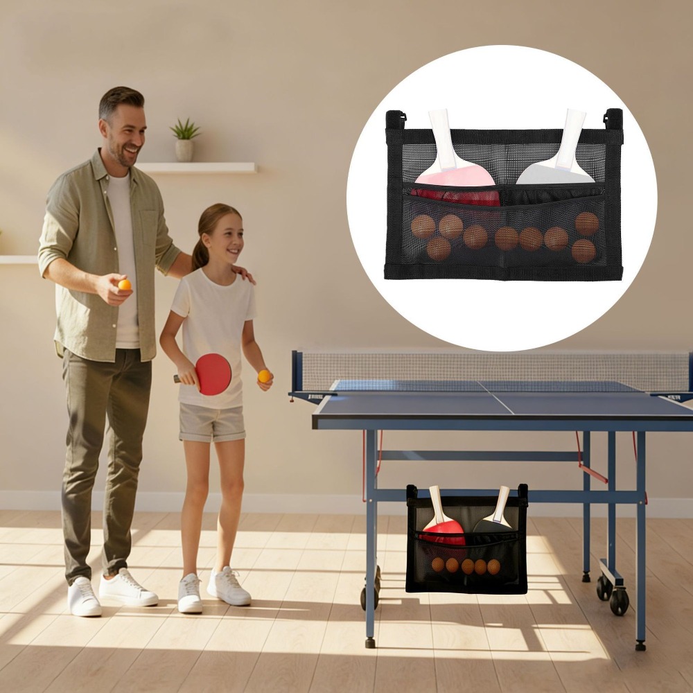 Table Tennis Ace - 卓球スポーツ用品収納バッグ、卓球ラケット収納バッグ、吊り下げ式収納バッグ、メッシュバッグ