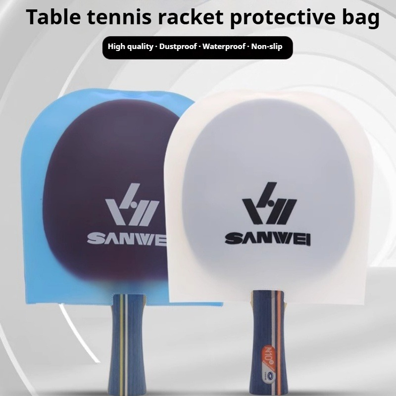 Table Tennis Ace - 2 個卓球ラケットカバー再利用可能な防塵両面卓球バット保護フィルムカバーメンテナンスバッグアクセサリー