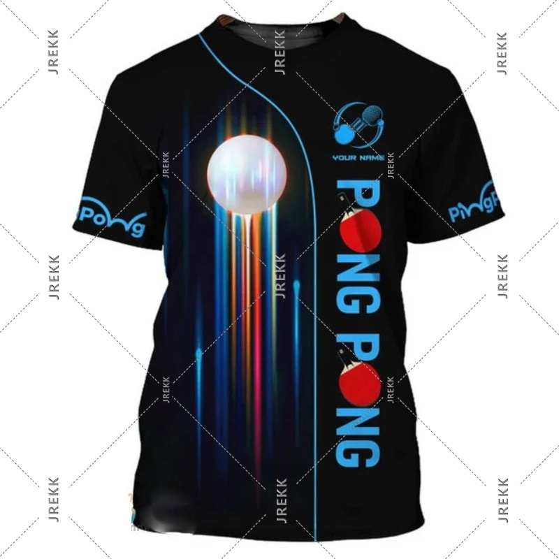 卓球 Tシャツ男性服速乾性ピンポン半袖 O ネック Tシャツ - Table Tennis Name のレビューと価格