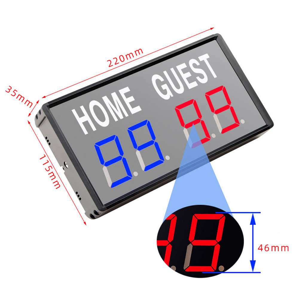 4桁LED電子スコアキーパー スコアボード リモコン付き バ - Table Tennis Scoring のレビューと価格