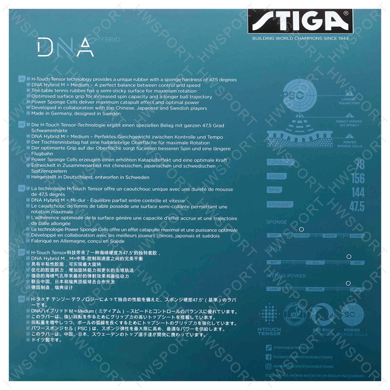 STIGA DNA ハイブリッドシリーズ卓球ラバープロフェッ - Table Tennis Joola のレビューと価格