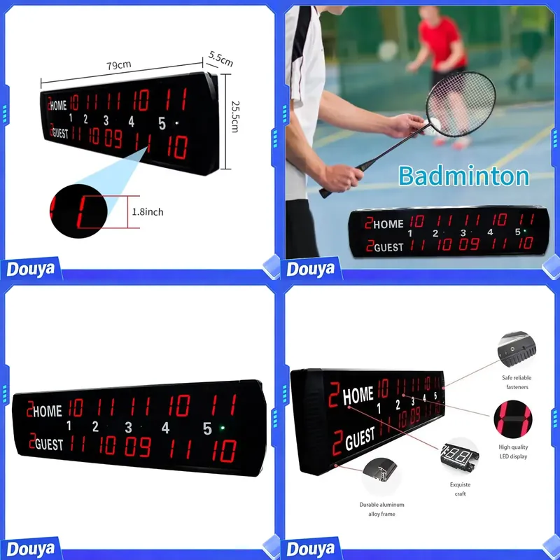 YIZHI 5インチスコア表示LEDバレーボール電子デジタル - Table Tennis Scoring のレビューと価格