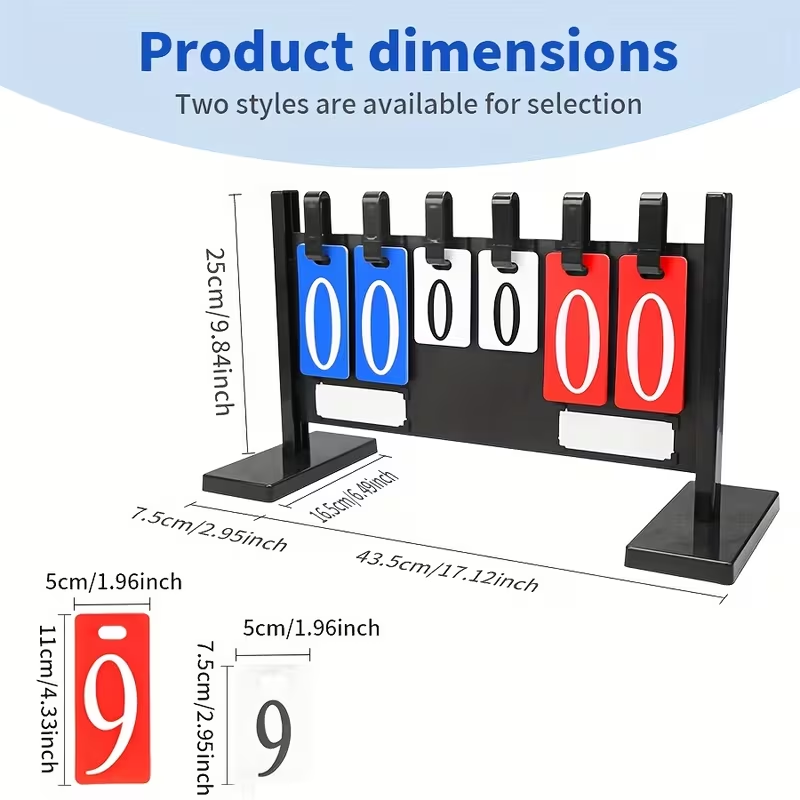 ポータブル手動フリップスコアボード デスクトップスポーツスコ - Table Tennis Dimension のレビューと価格