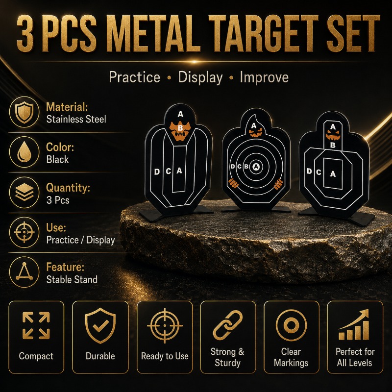 頑丈な自立型金属製練習用ターゲットキット、屋内外の楽しいゲー - Practice Target Board のレビューと価格