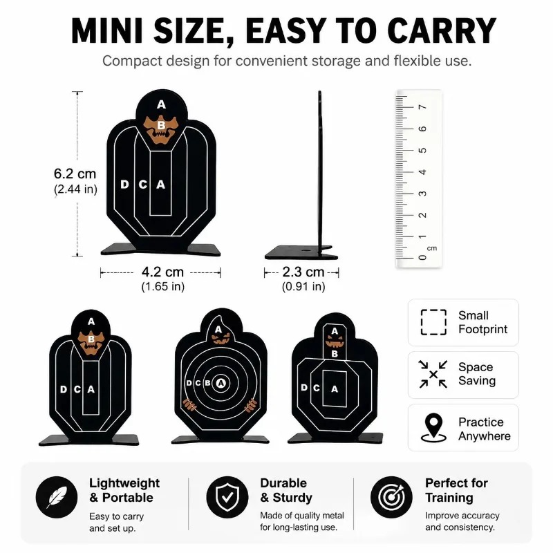 頑丈な自立型金属製練習用ターゲットキット、屋内外の楽しいゲー - Practice Target Board のレビューと価格