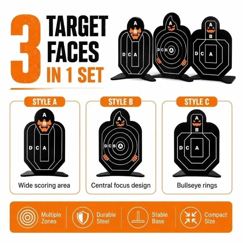 頑丈な自立型金属製練習用ターゲットキット、屋内外の楽しいゲー - Practice Target Board のレビューと価格