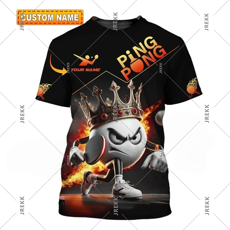 卓球 Tシャツ男性服速乾性ピンポン半袖 O ネック Tシャツ - Table Tennis Name のレビューと価格