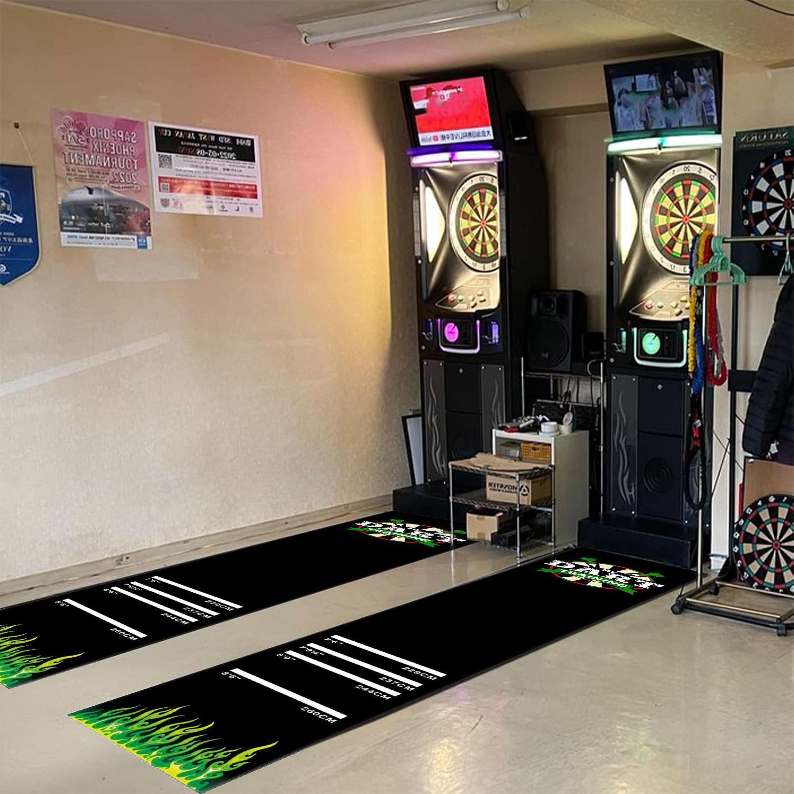 新しいダーツマット滑り止め保護パッド衝撃吸収4つの投擲距離付 - Throw Distance Board のレビューと価格