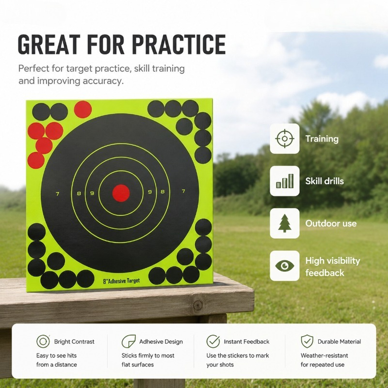蛍光スプラッシュエフェクトターゲットペーパー マット仕上げ  - Practice Target Board のレビューと価格