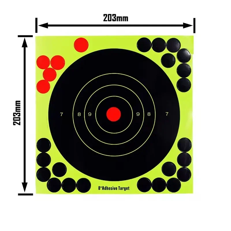 2W-100個入り 8インチ スプラッターターゲットステッカ - Practice Target Board のレビューと価格