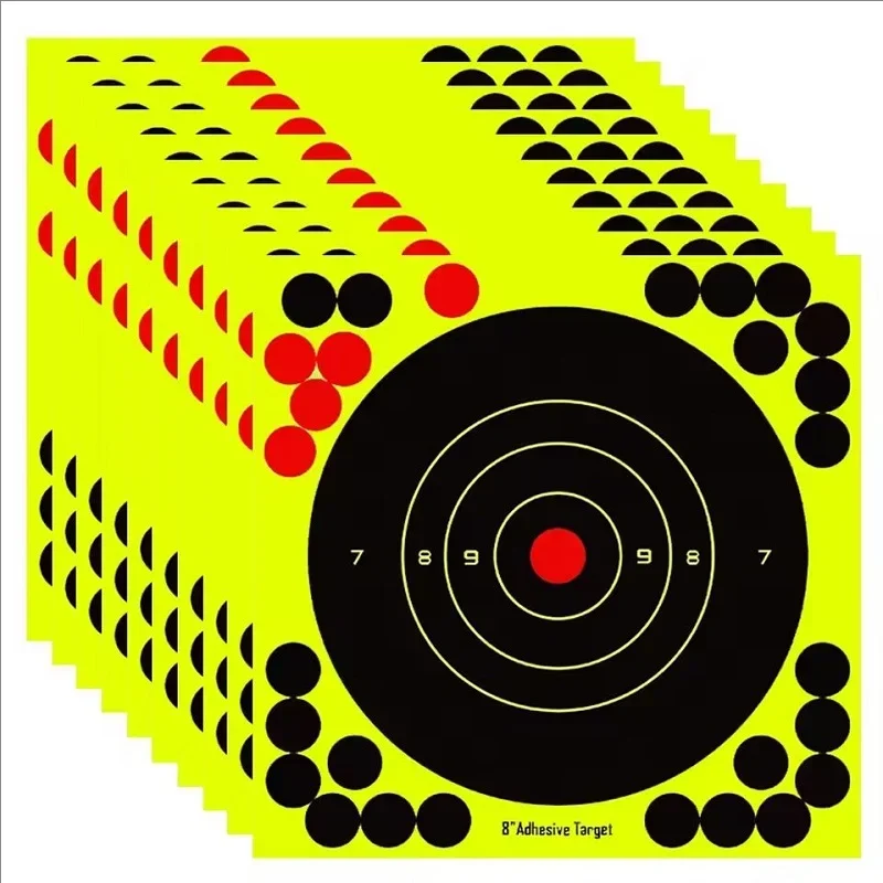 2W-100個入り 8インチ スプラッターターゲットステッカ - Practice Target Board のレビューと価格